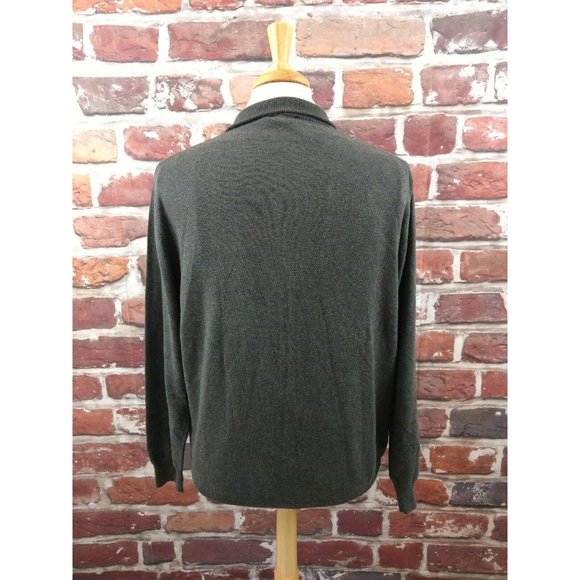NEW JOS A BANK Signature Collection 1/4 Zip GRAY LS Pima Cotton Sweater XXL US - Picture 5 of 9